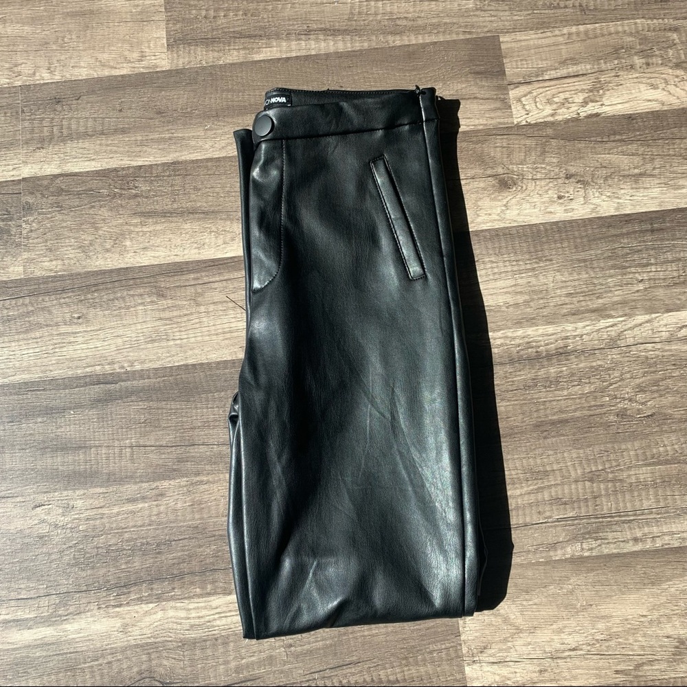 Black leather pants